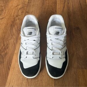 New Balance 550 White with Black and Rain Cloud Mens 6.5 Womens 8 Sneakers